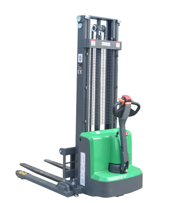 Electric Straddle Stacker | 2800 lb Capacity | 119” Lift Height | EKKO EB13E-LI