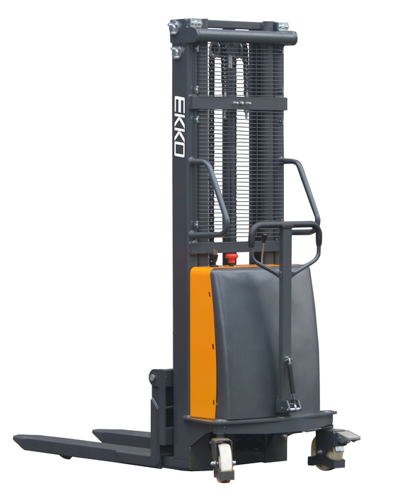 Semi-Electric Fork-Over Stacker | 3300 lb Capacity | EKKO EA15C