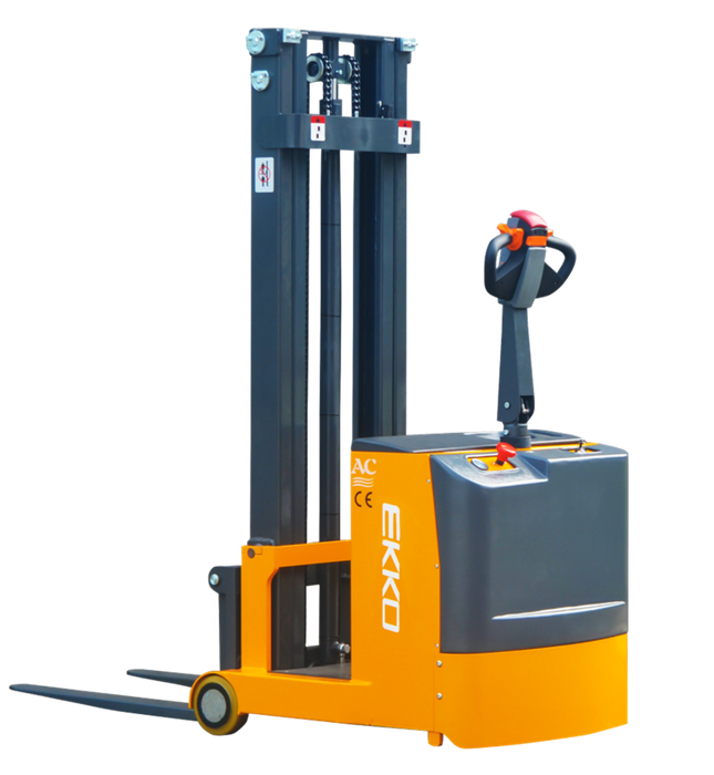 Electric Counterbalanced Walkie Stacker | 1550 lb Capacity | 118" Lift Height | EKKO EK07S