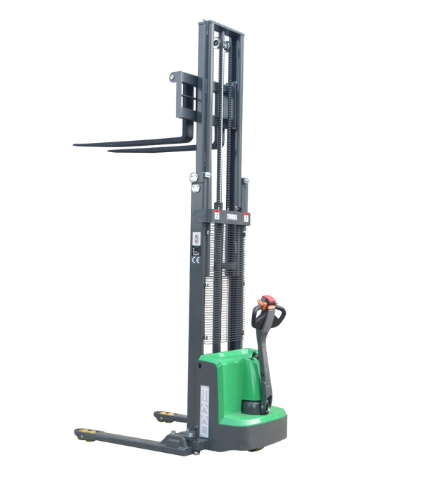 Electric Straddle Stacker | 2800 lb Capacity | 145" Lift Height | EKKO EB13ES-119LI