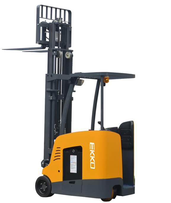 Electric Forklift | 4000 lb Capacity | 216" Lift Height | Stand Up Rider | EKKO EK18RF