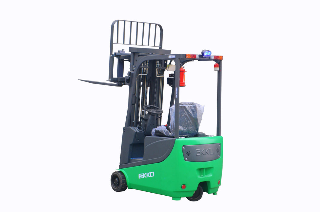 Electric Forklift | 3300 lb Capacity | 189" Lift Height | 3 Wheel | EKKO EK15A-189LI