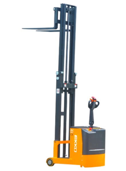 Electric Counterbalanced Walkie Stacker | 1550 lb Capacity | 118" Lift Height | EKKO EK07S