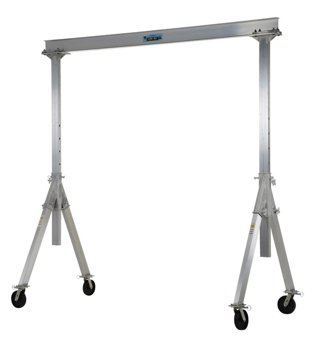 Gantry Crane | 2000 lb Capacity | 12 ft by 12 ft | Aluminum | Glass Filled Nylon Casters | Vestil AHA-2-12-12