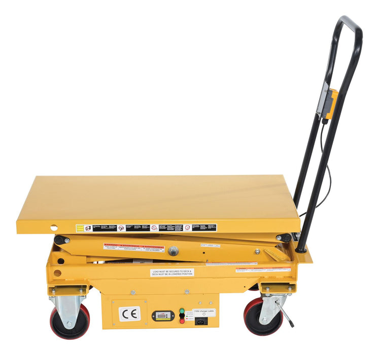 Lift Cart | 1000 lb Capacity | 20.5" x 39.75" | Electric Powered Hydraulic | Steel | Vestil CART-1000D-DC