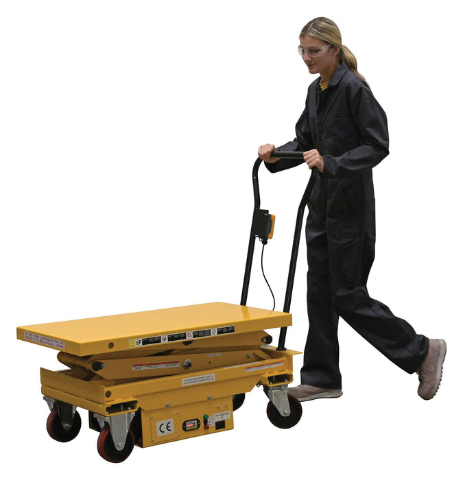 Lift Cart | 1000 lb Capacity | 20.5" x 39.75" | Electric Powered Hydraulic | Steel | Vestil CART-1000D-DC