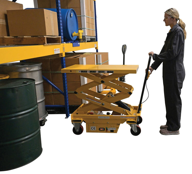 Lift Cart | 1000 lb Capacity | 20.5" x 39.75" | Electric Powered Hydraulic | Steel | Vestil CART-1000D-DC