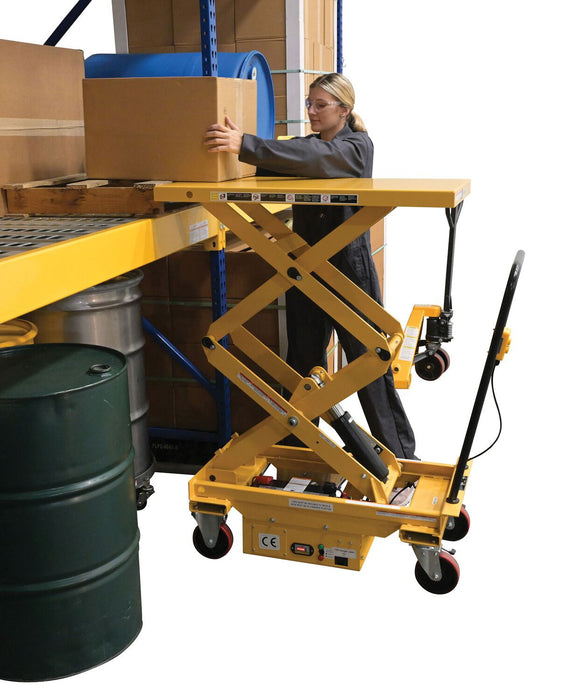 Lift Cart | 1000 lb Capacity | 20.5" x 39.75" | Electric Powered Hydraulic | Steel | Vestil CART-1000D-DC