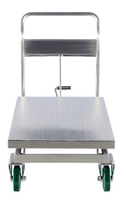 Lift Cart | 1100 lb Capacity | 35.5" x 23.5" | Hydraulic | Stainless Steel | Vestil CART-1100-SS