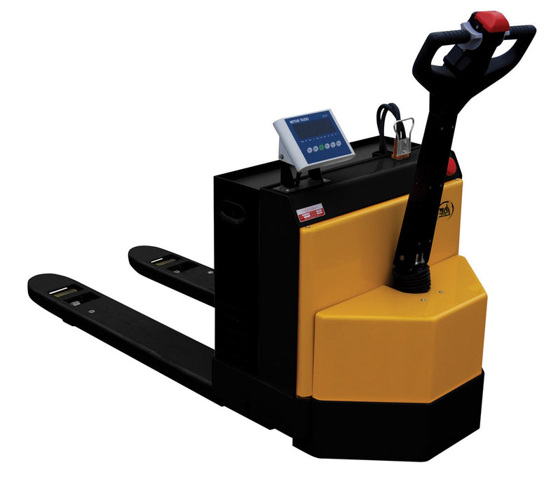 Electric Pallet Truck with Scale | 4500 lb Capacity | 27" x 48" | Vestil EPT-2748-45-SCL