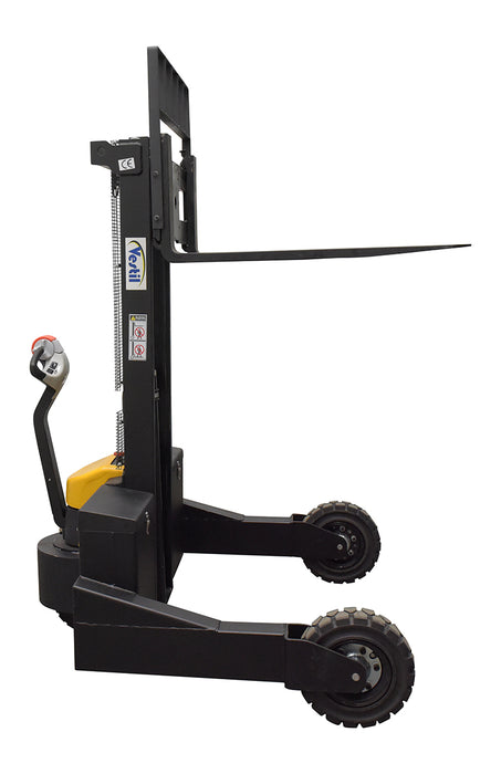 Rough Terrain Electric Stacker | 3000 lb Capacity | 62" Lift Height | Vestil RT-S-62-AF