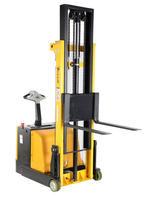 Electric Counterbalanced Stacker| 1000 lb Capacity | 118" Lift Height | Vestil S-CB-118