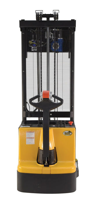 Electric Drum Transporter | 800 lb Capacity | 64" Dispensing Height | Drum Gripper and Rotator | Vestil S-MU-VDGR-64