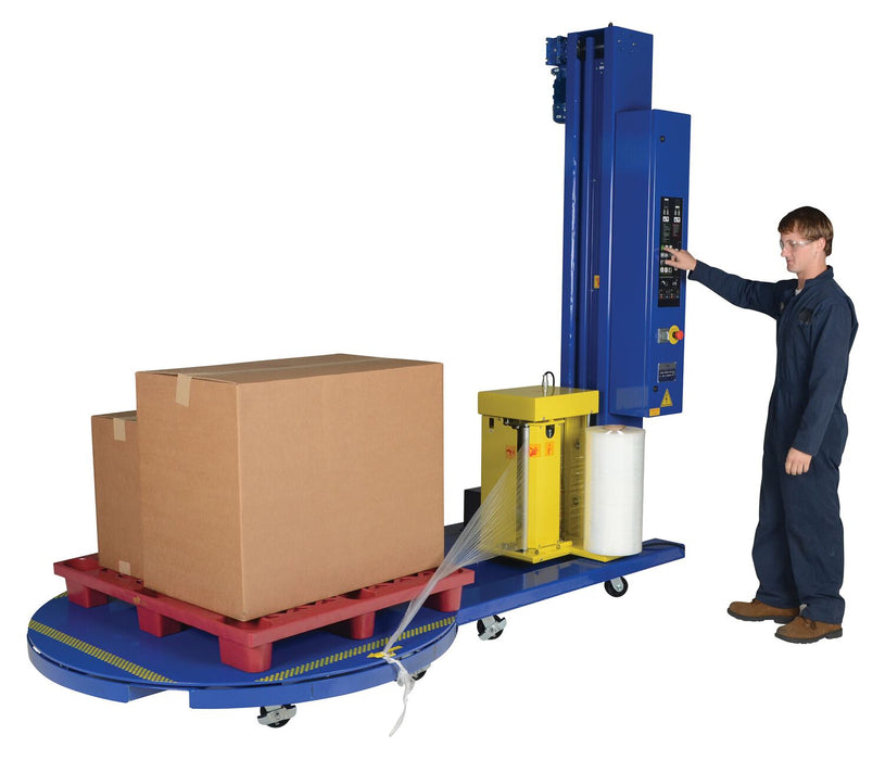 Stretch Wrap Machine | Automatic | 4000 lb Capacity | 60" Turntable Diameter | Steel | Vestil SWA-60-AW