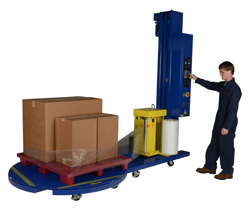 Stretch Wrap Machine | Automatic | 4000 lb Capacity | 60" Turntable Diameter | Steel | Vestil SWA-60-AW