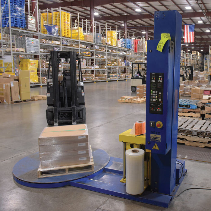 Stretch Wrap Machine | Automatic | 4000 lb Capacity | 60" Turntable Diameter | Steel | Vestil SWA-60-AW