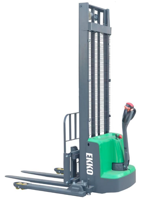 Electric Straddle Stacker | 2640 lb Capacity | 145" Lift Height | EKKO EB13ES-145LI